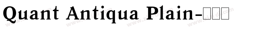 Quant Antiqua Plain字体转换